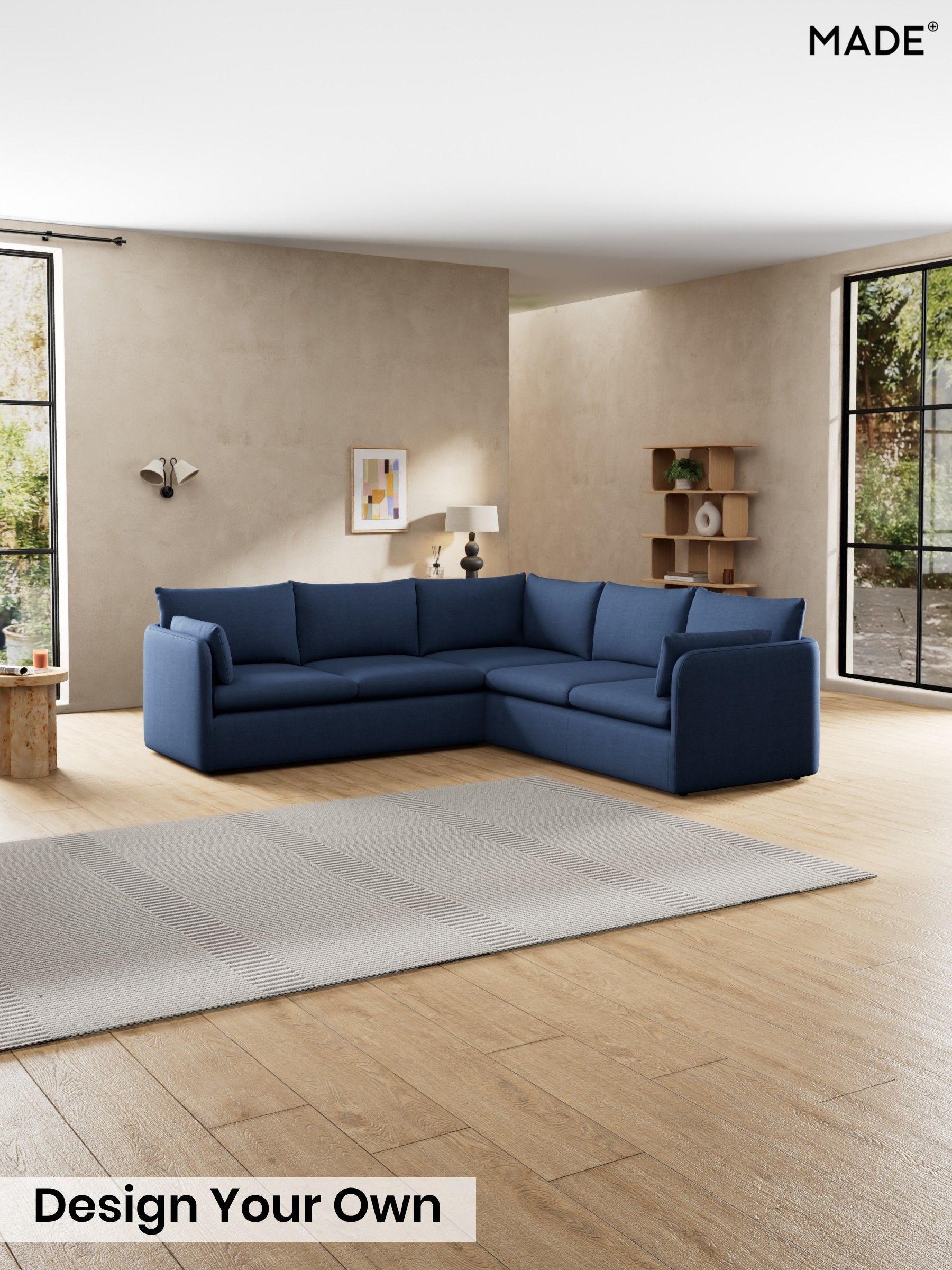 Natural Blend/Navy Blue - Jackson By Made