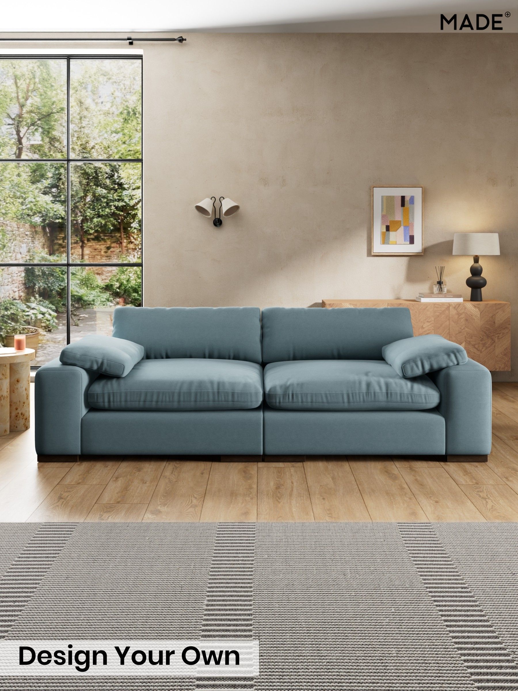Cotton Velvet Blend/Denim Blue - Melbourne Luxe By Made
