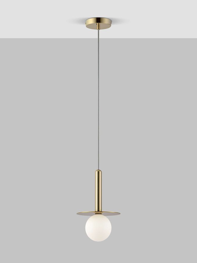 Houseof. Brass Plate Pendant Ceiling Light (Q75322) | £160