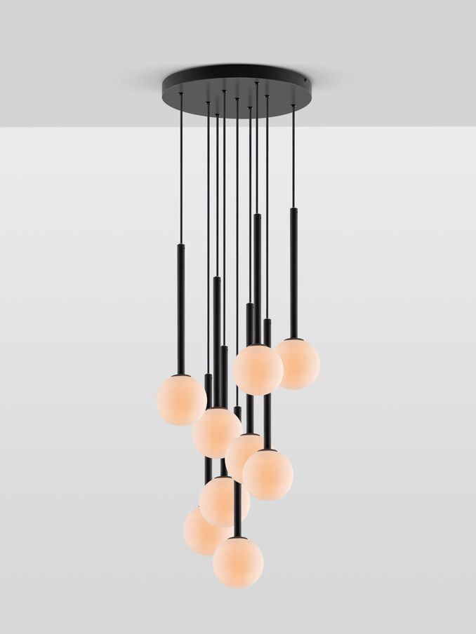 Houseof. Charcoal Grey Opal Ball Cluster Ceiling Light (Q75337) | £370