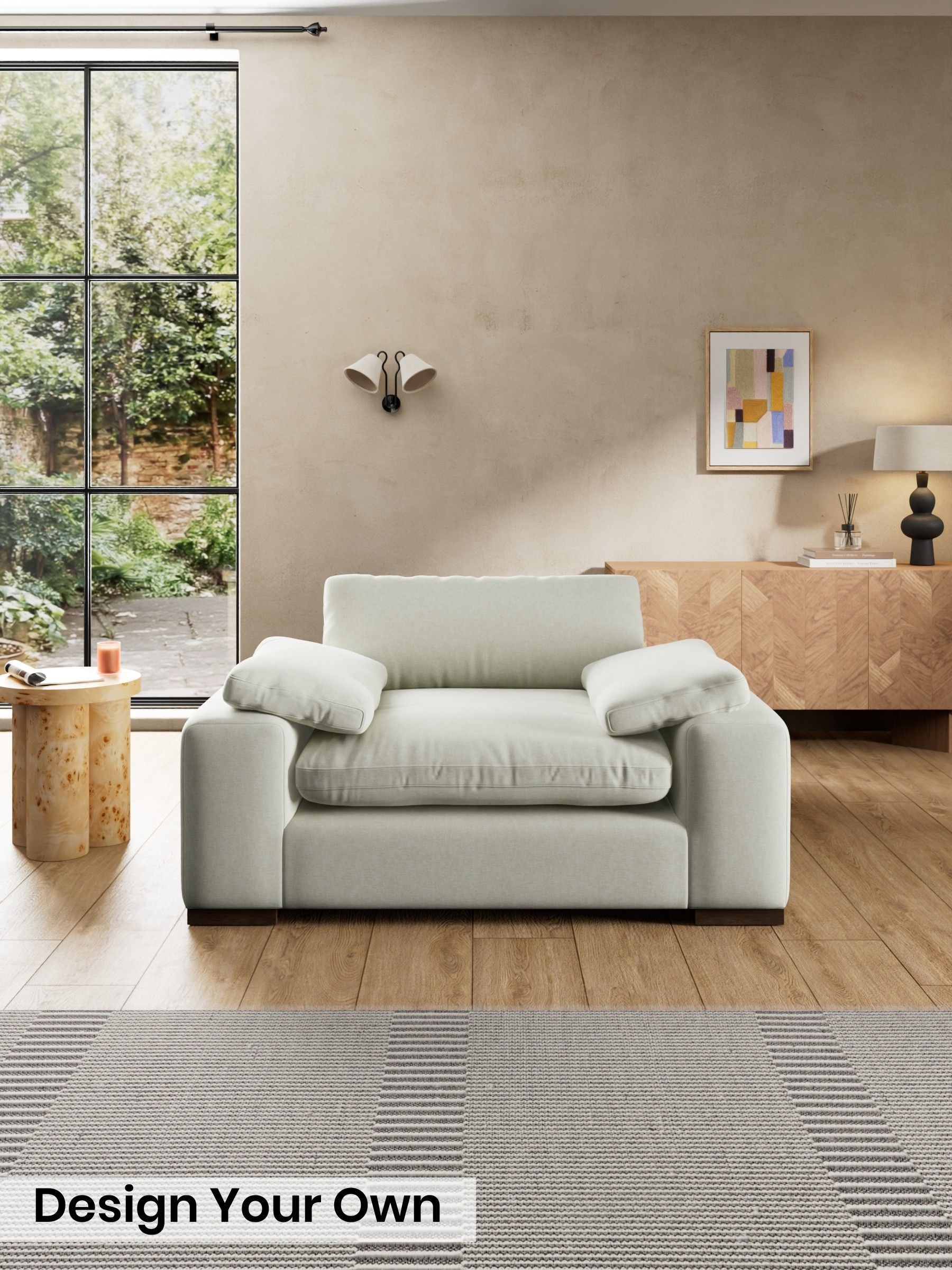 Textured Slub Weave/Light Natural - Melbourne Luxe By Made
