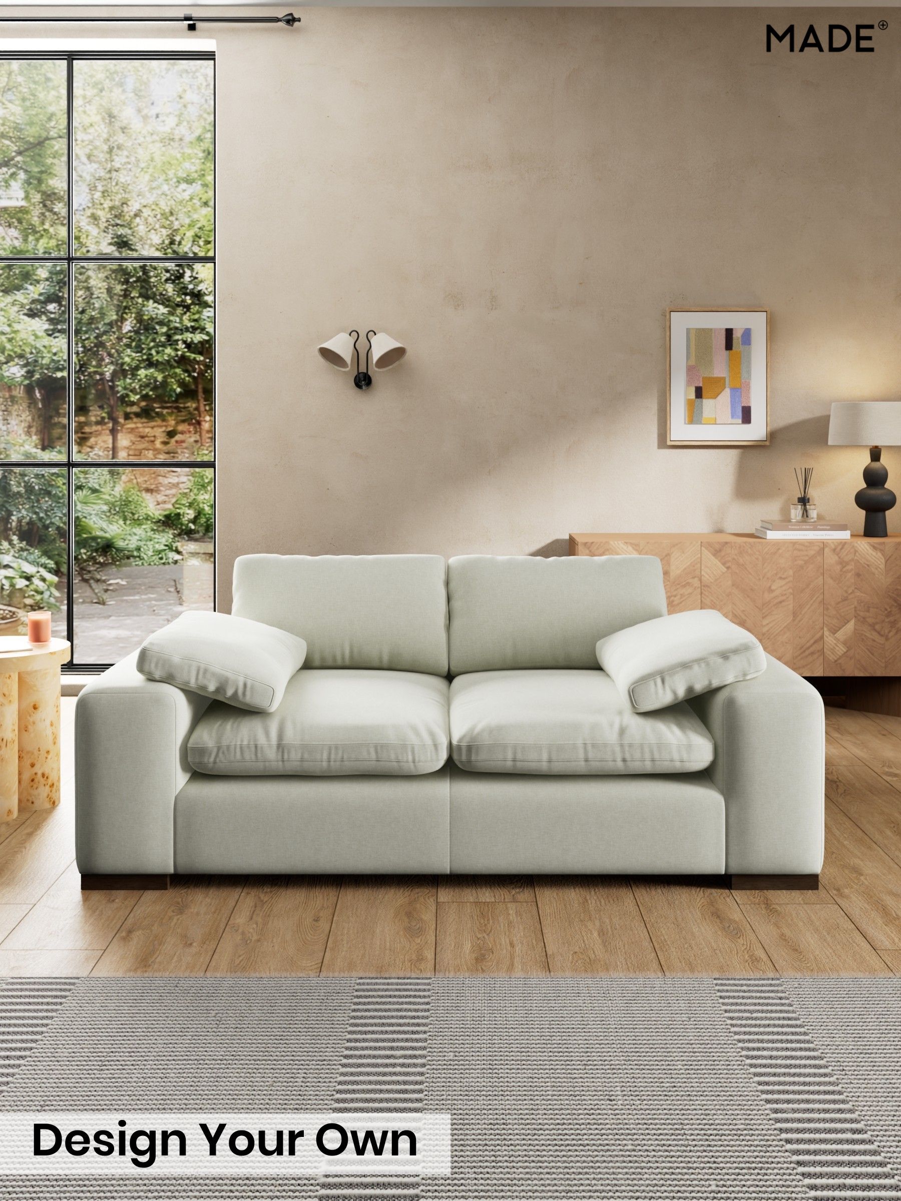 Textured Slub Weave/Light Natural - Melbourne Luxe By Made