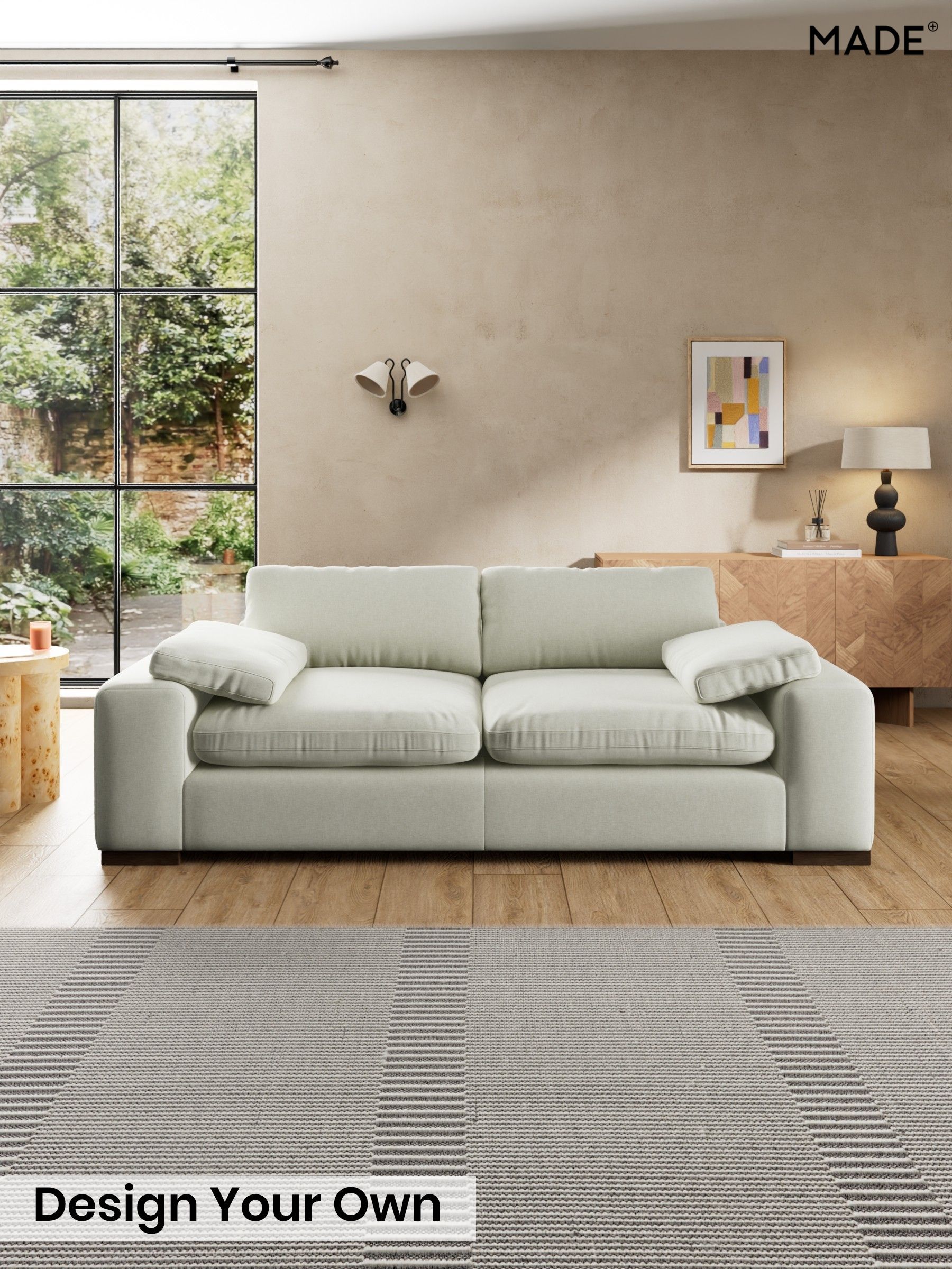 Textured Slub Weave/Light Natural - Melbourne Luxe By Made