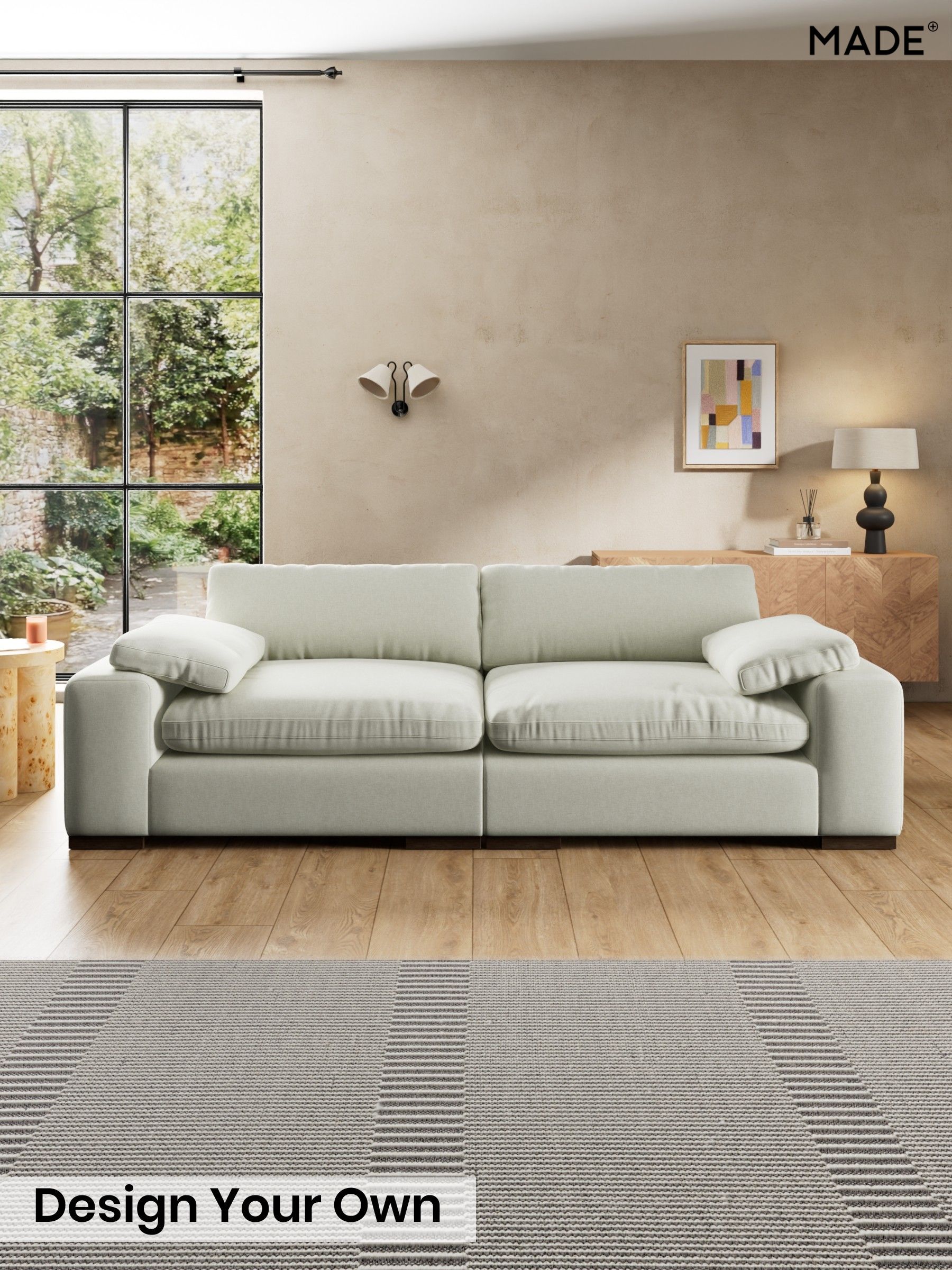 Textured Slub Weave/Light Natural - Melbourne Luxe By Made