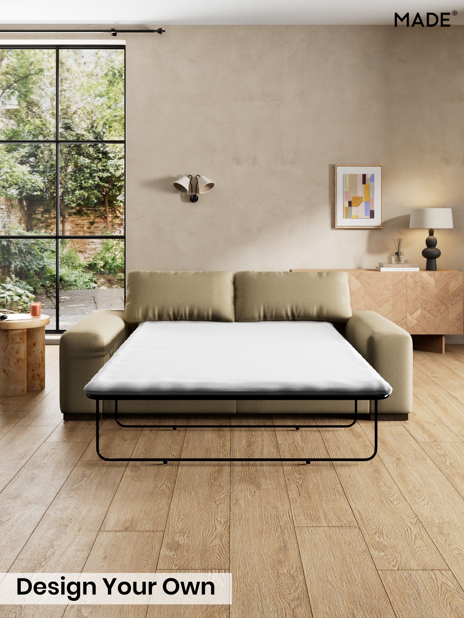 Textured Slub Weave/Caramel Natural - Melbourne Luxe By Made