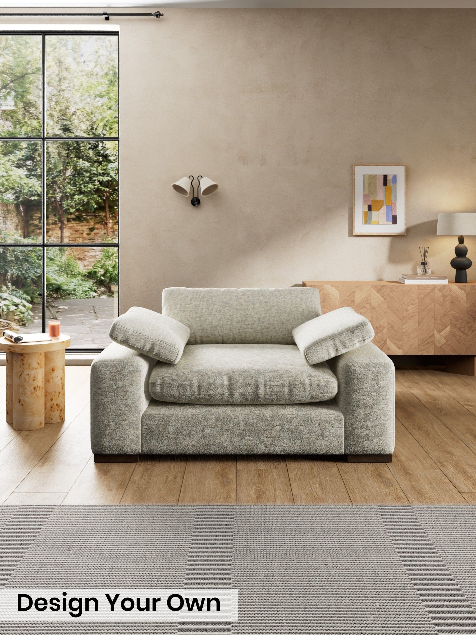 Boucle Textured Weave/Light Natural - Melbourne By Made