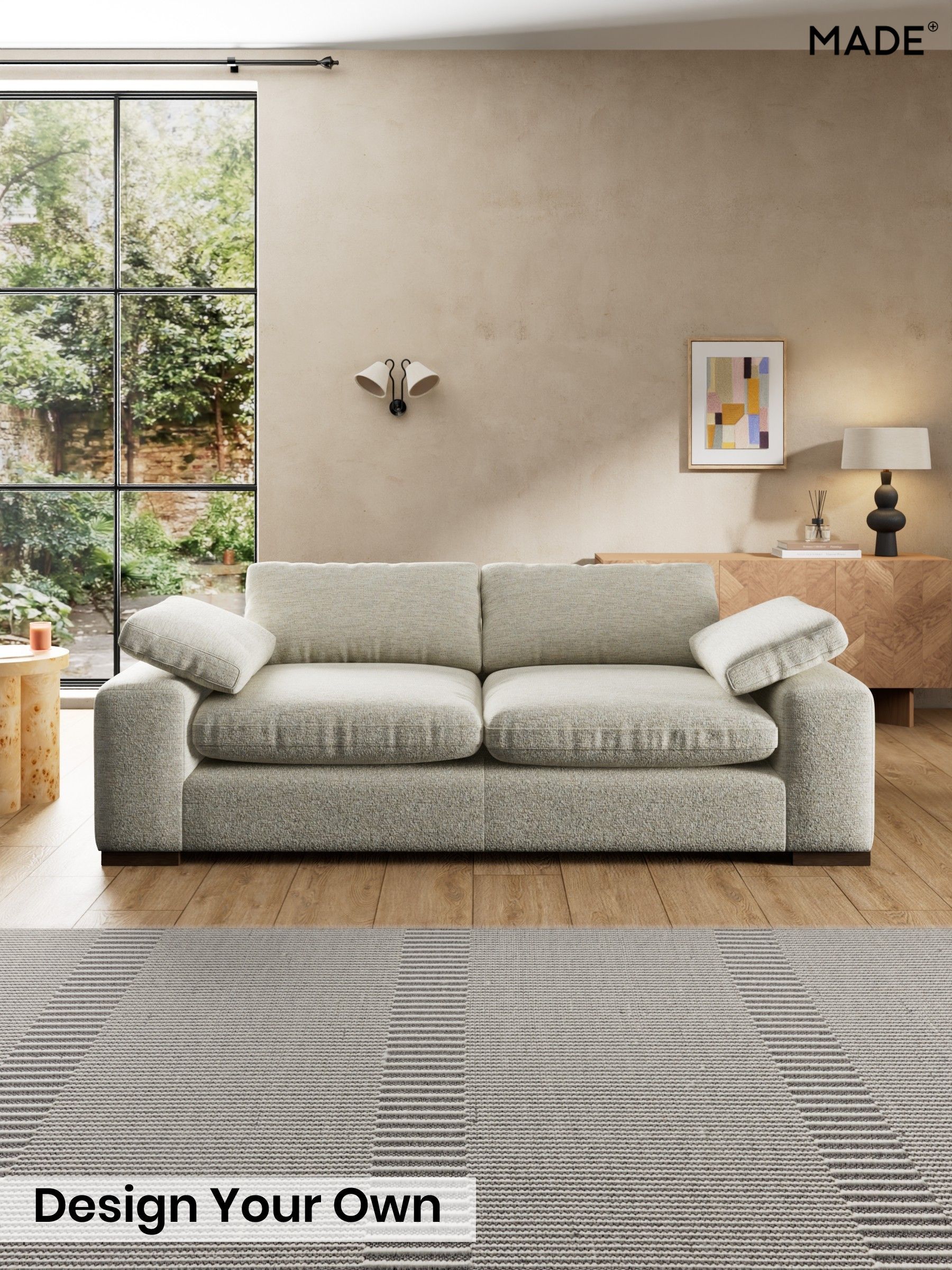 Boucle Textured Weave/Light Natural - Melbourne By Made
