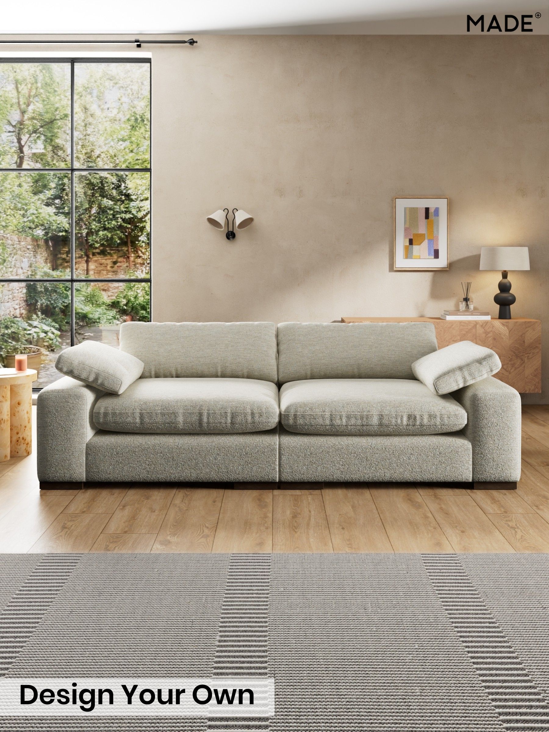 Boucle Textured Weave/Light Natural - Melbourne By Made