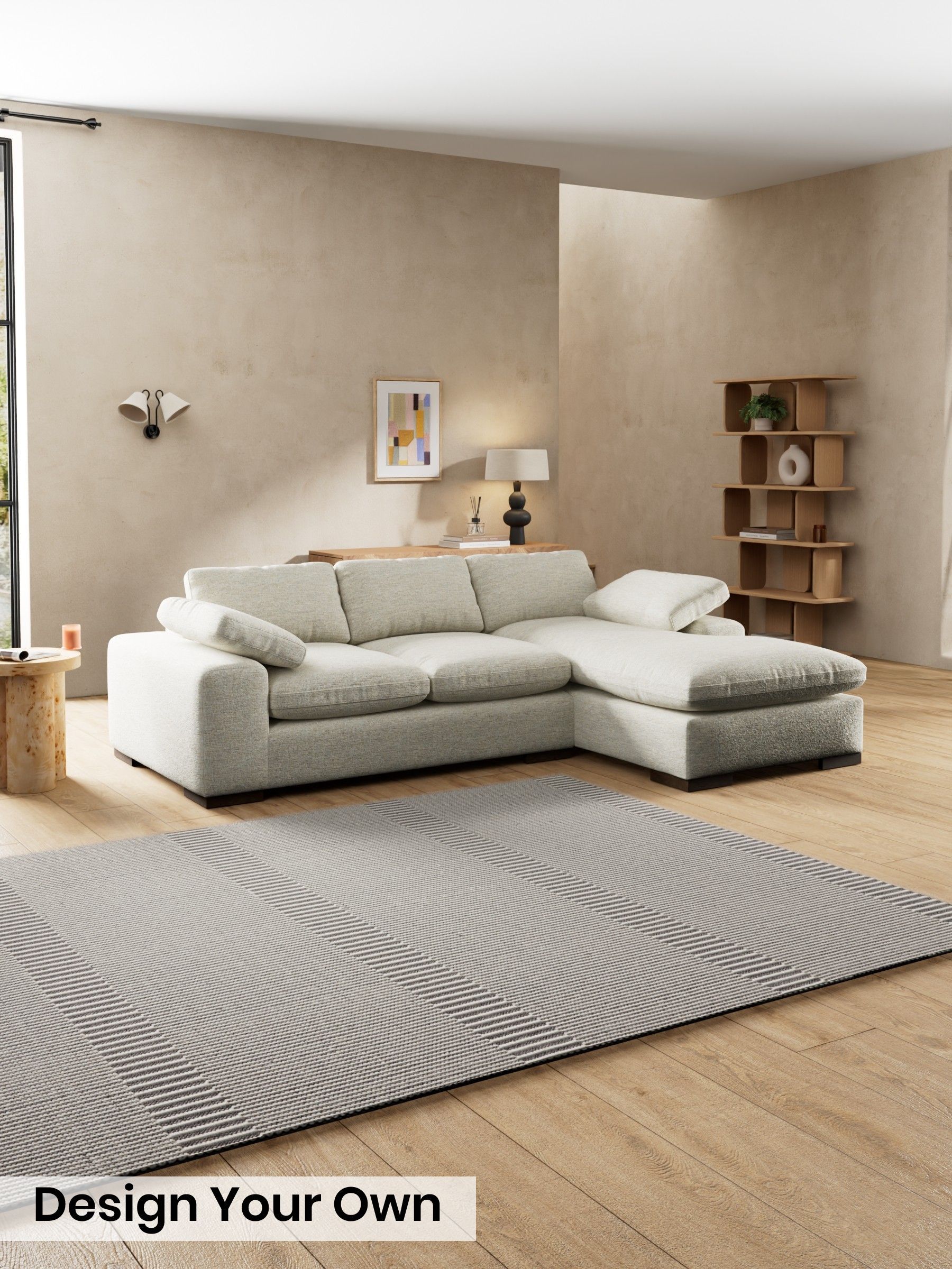 Boucle Textured Weave/Light Natural - Melbourne By Made