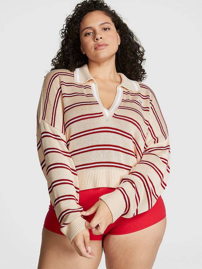 Canvas Cream V-Neck Jumper (Q77383) | £19
