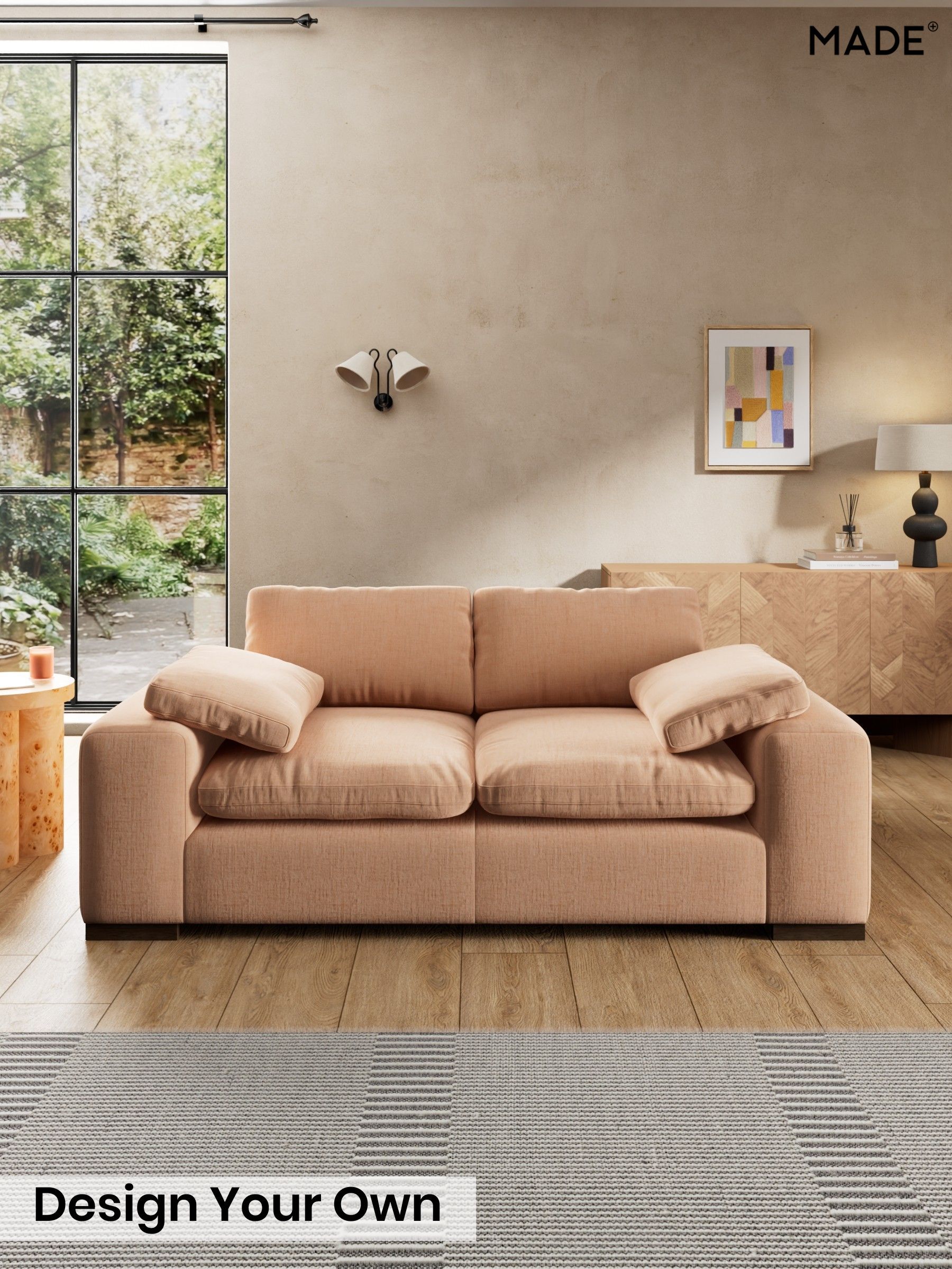 Etched Chenille/Soft Apricot Orange - Melbourne Luxe By Made