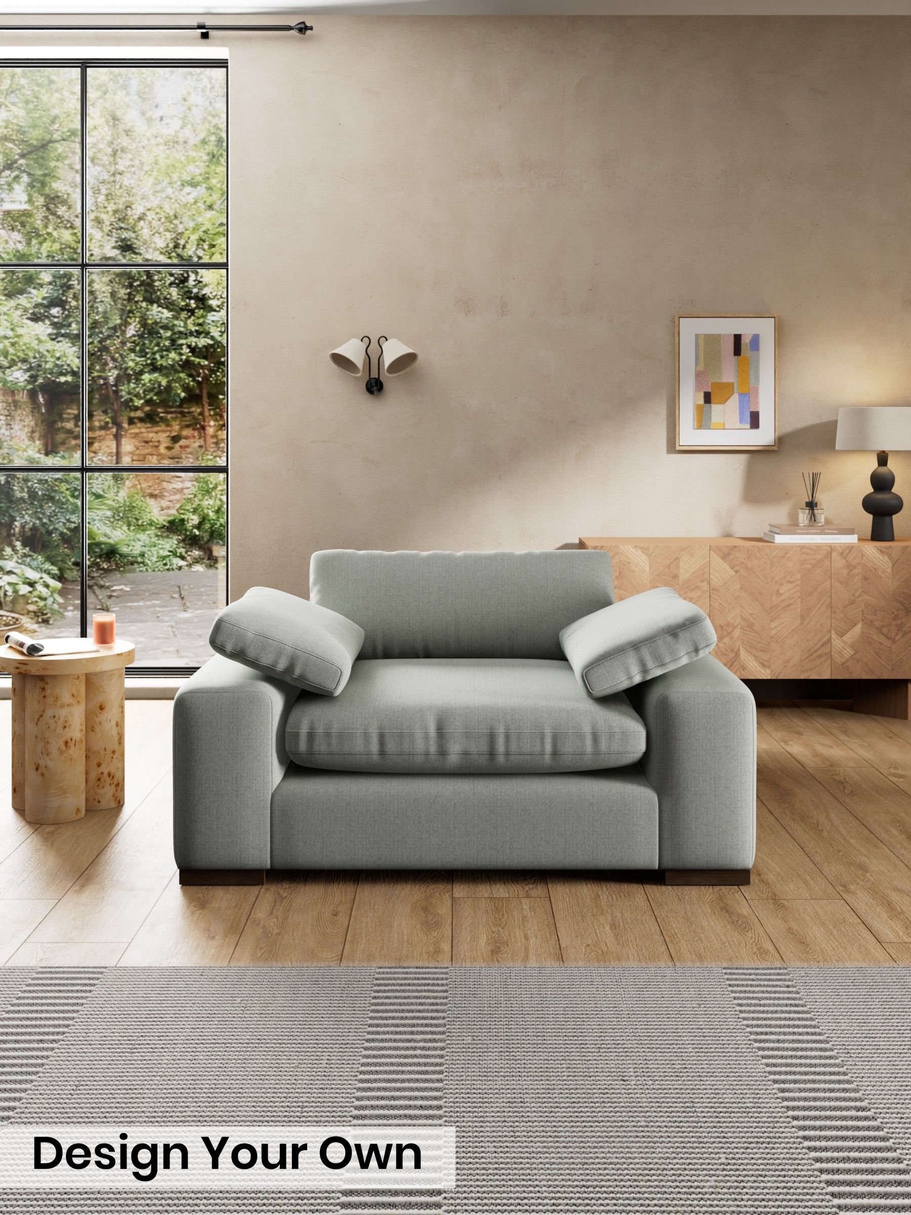 Textured Slub Weave/Pumice Grey - Melbourne By Made