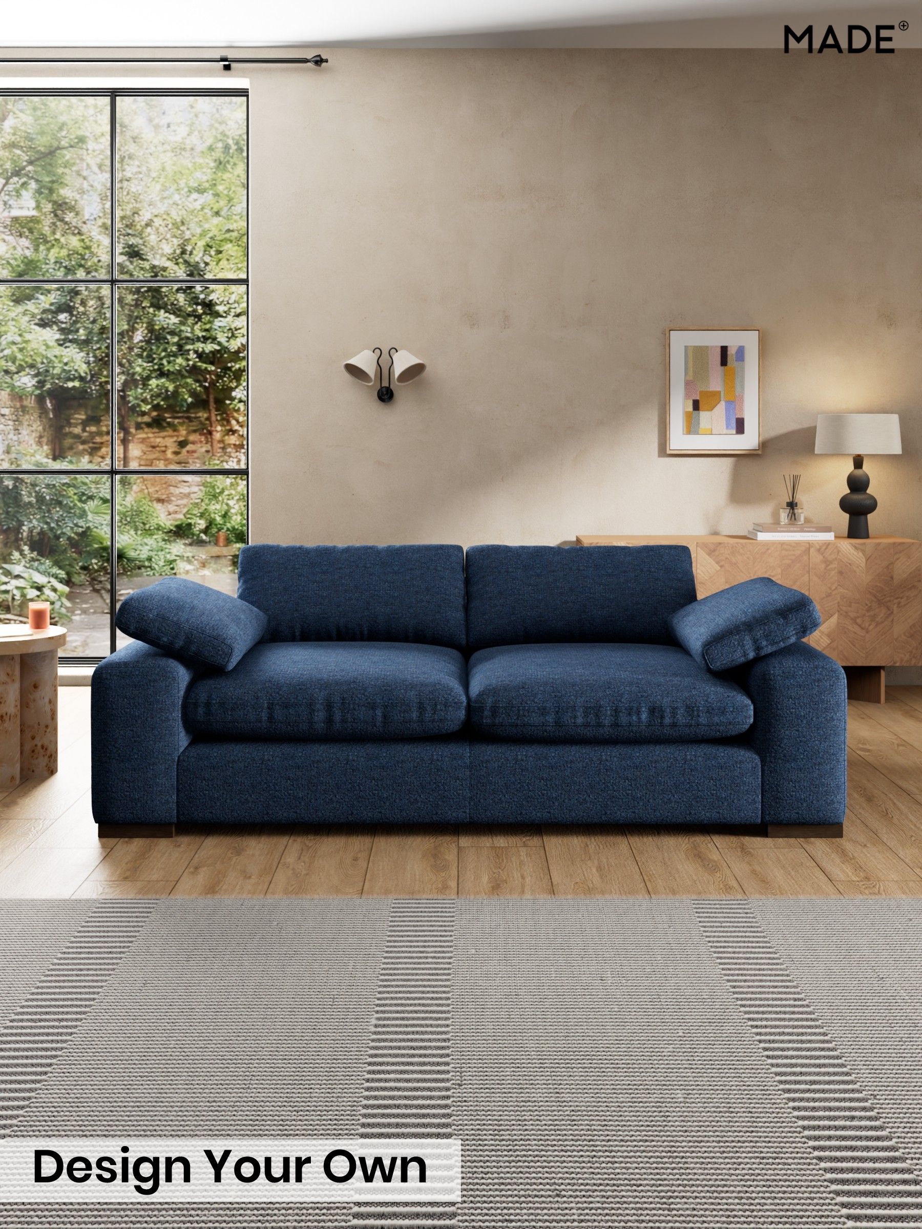 Tonal Boucle/Marl Navy Blue - Melbourne By Made