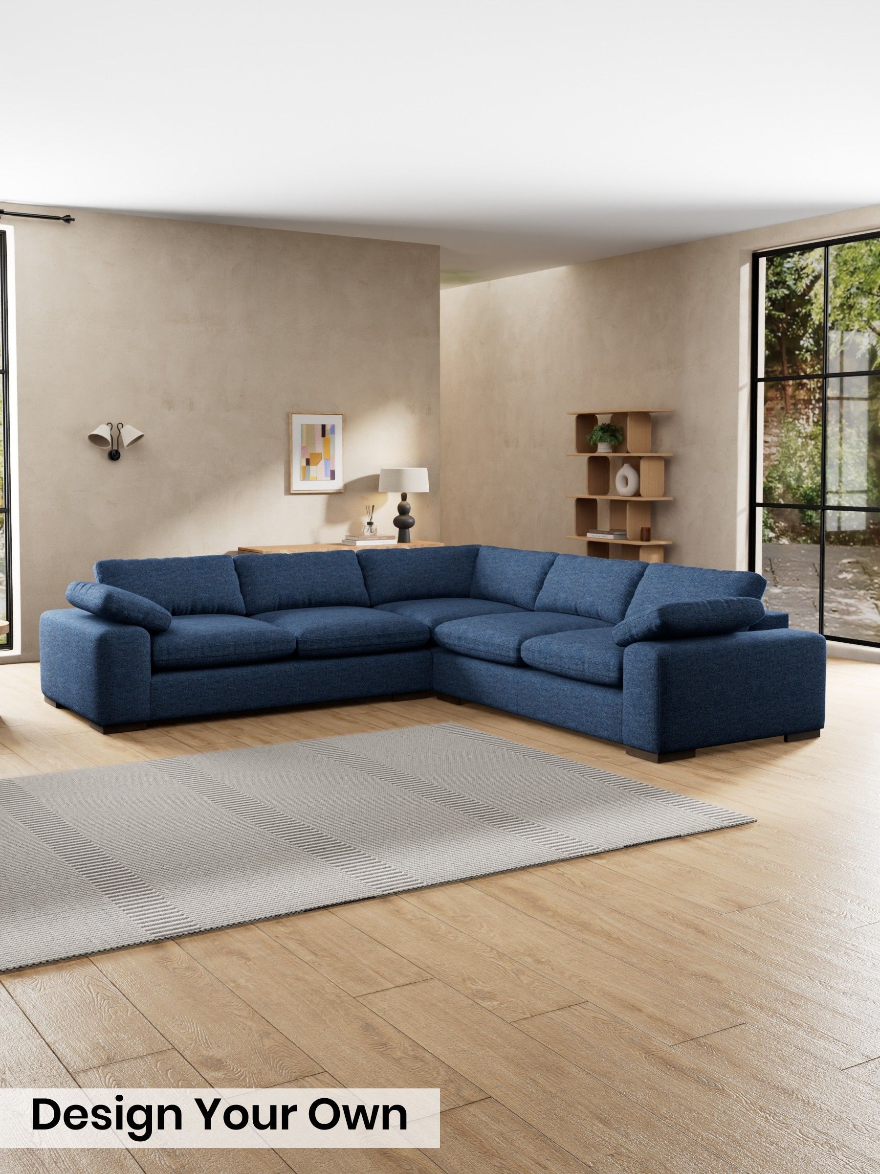 Tonal Boucle/Marl Navy Blue - Melbourne By Made