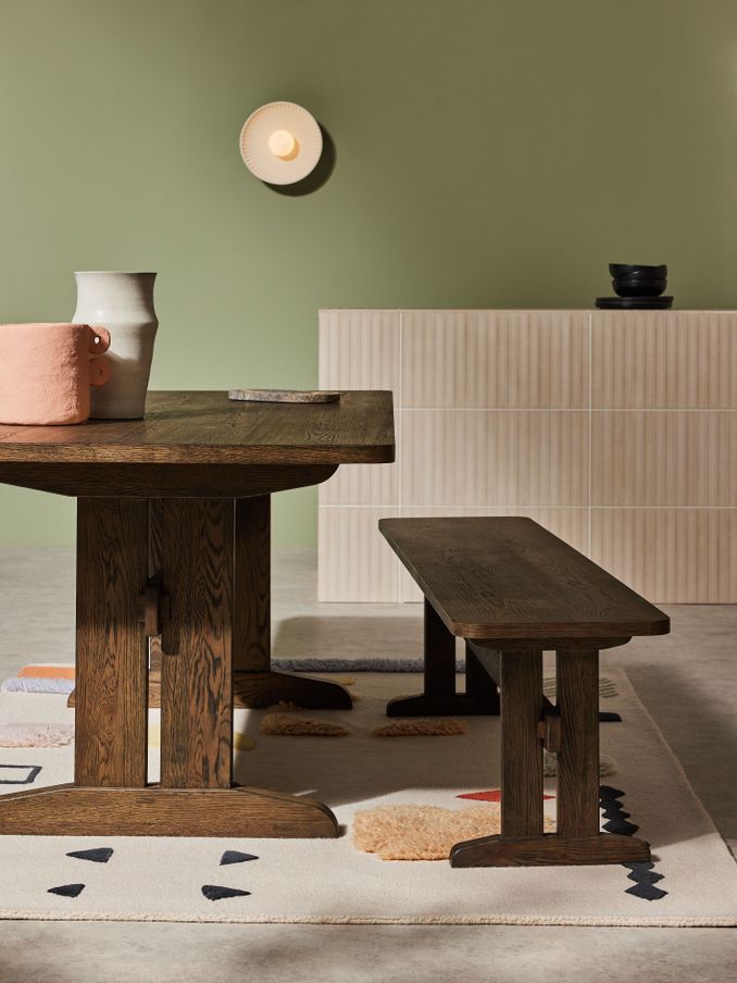 Quinn Dining Bench in Dark Oak (Q79744) | £349