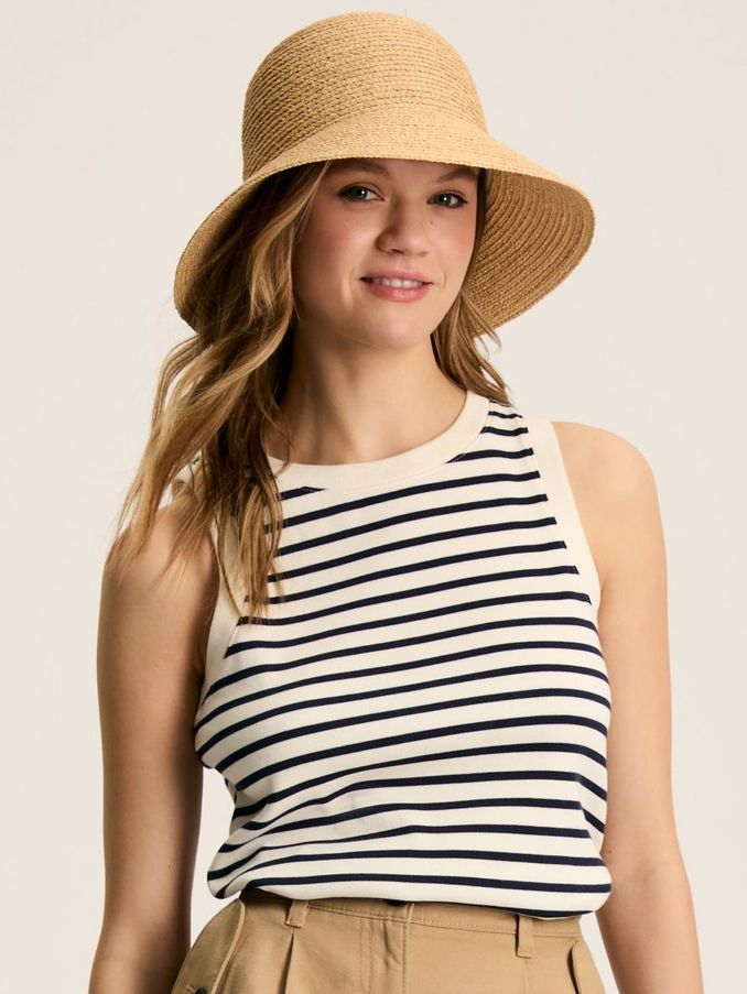 Harbour Cream & Navy Striped Jersey Vest (Q80560) | £14