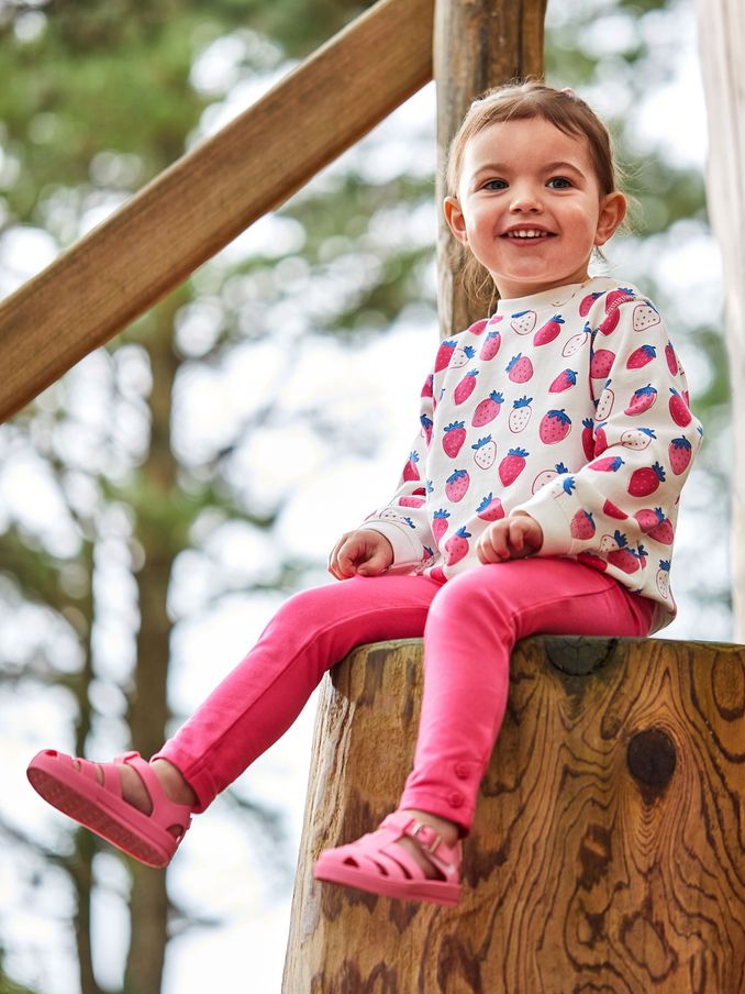 Pink Strawberry Print Jersey Sweatshirt (Q80770) | £12