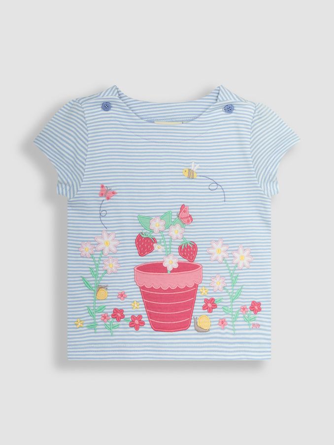 Blue Strawberry Appliqué T-Shirt (Q80915) | £11