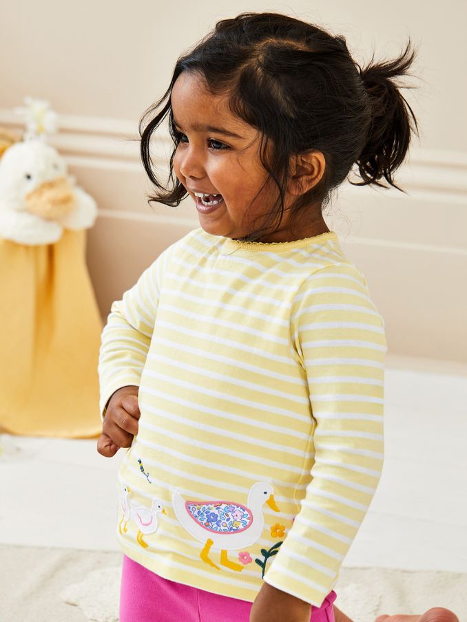 Yellow Duck Appliqué Top (Q80936) | £9