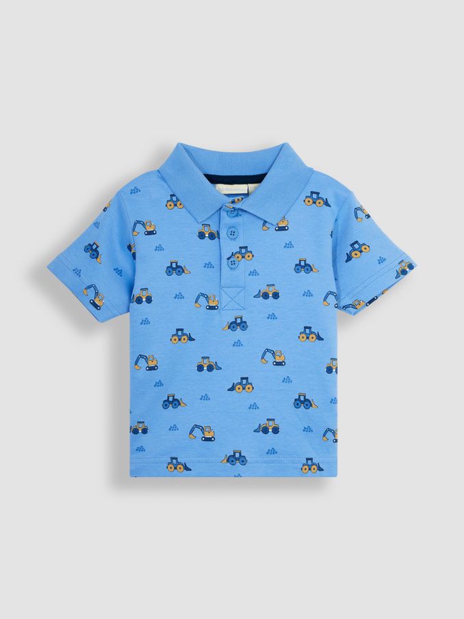 Blue Digger Printed Polo Shirt (Q81658) | £7