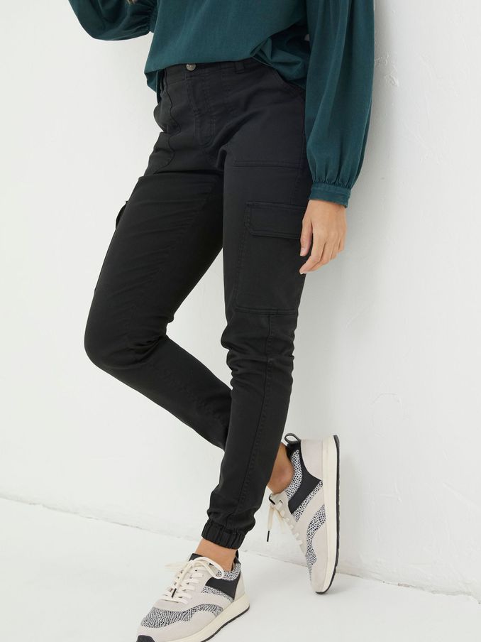 Black Cargo Trousers (Q82108) | £25