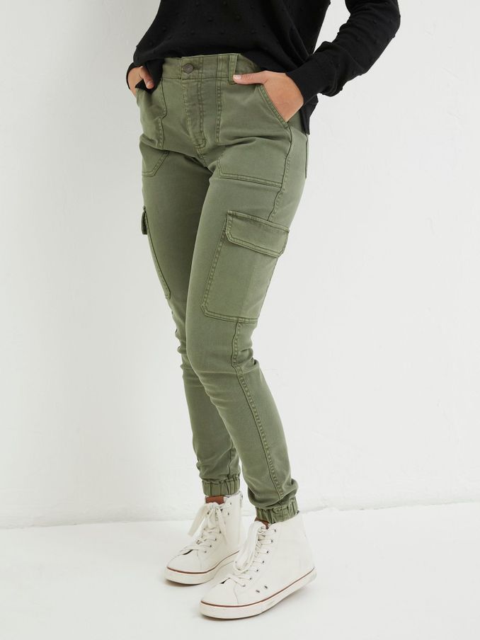 Green Cargo Trousers (Q82109) | £20