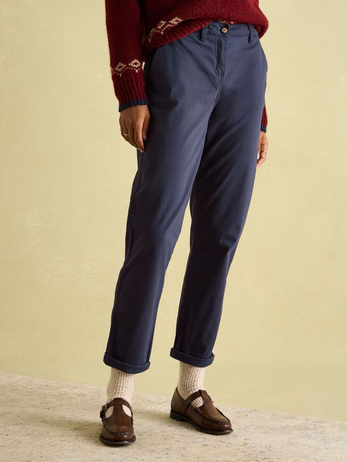 Hesford Navy Blue Chino Trousers (Q82453) | £54.95