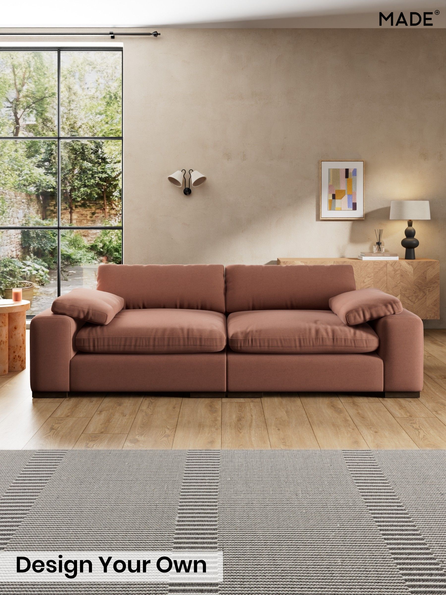Cotton Velvet Blend/Deep Coral Pink - Melbourne Luxe By Made