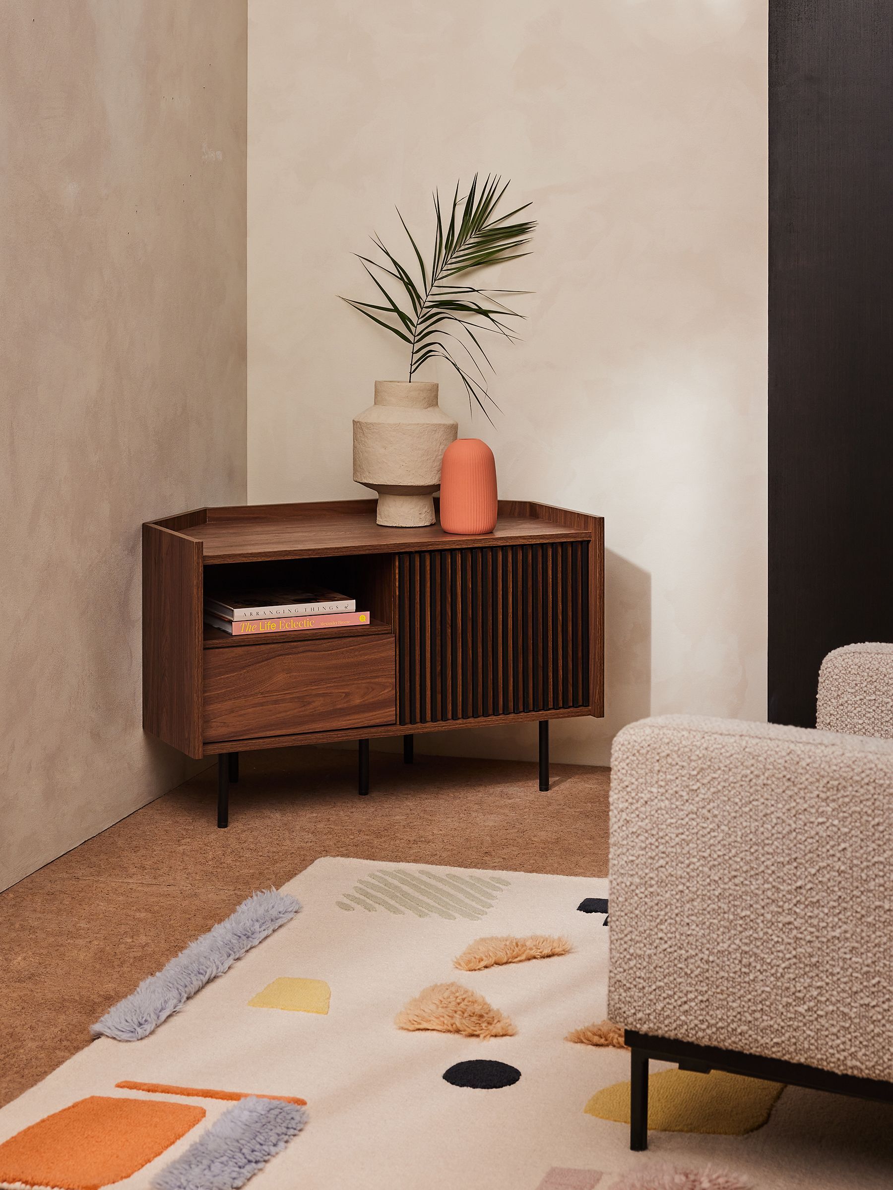 Blaze Corner Up to 50 Inch TV Unit in Dark Brown (Q82864) | £299