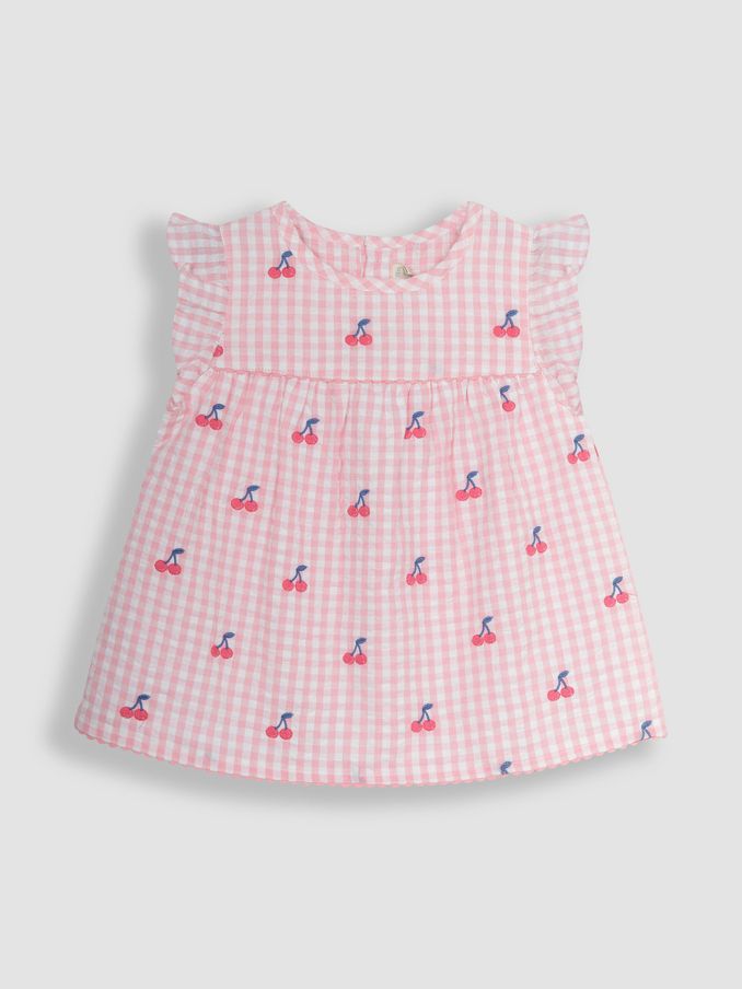 Pink Cherry Embroidered Pretty Blouse (Q82956) | £10