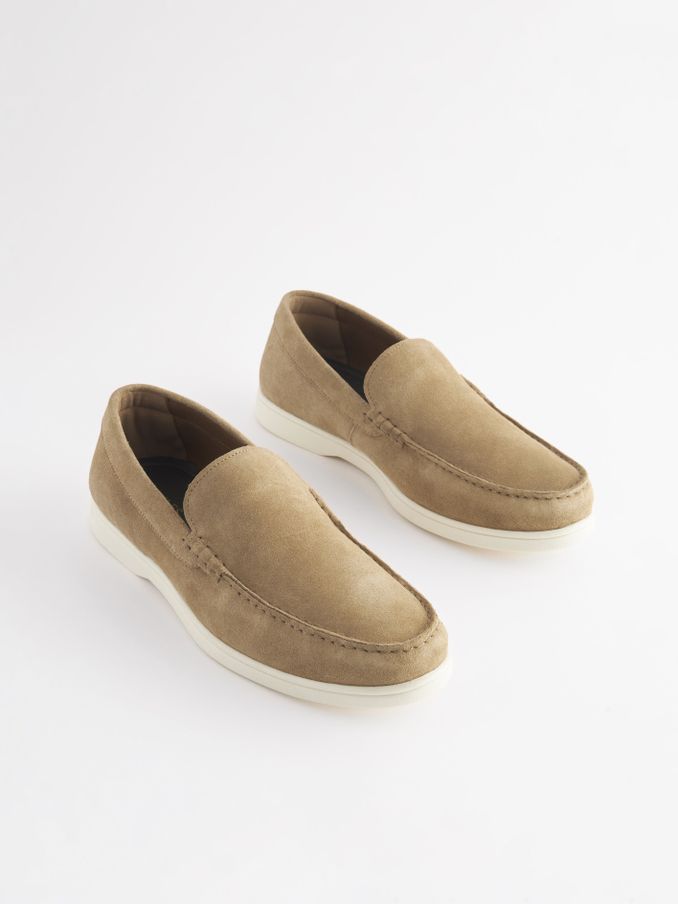 Tan Suede Apron Loafers (Q83078) | £69