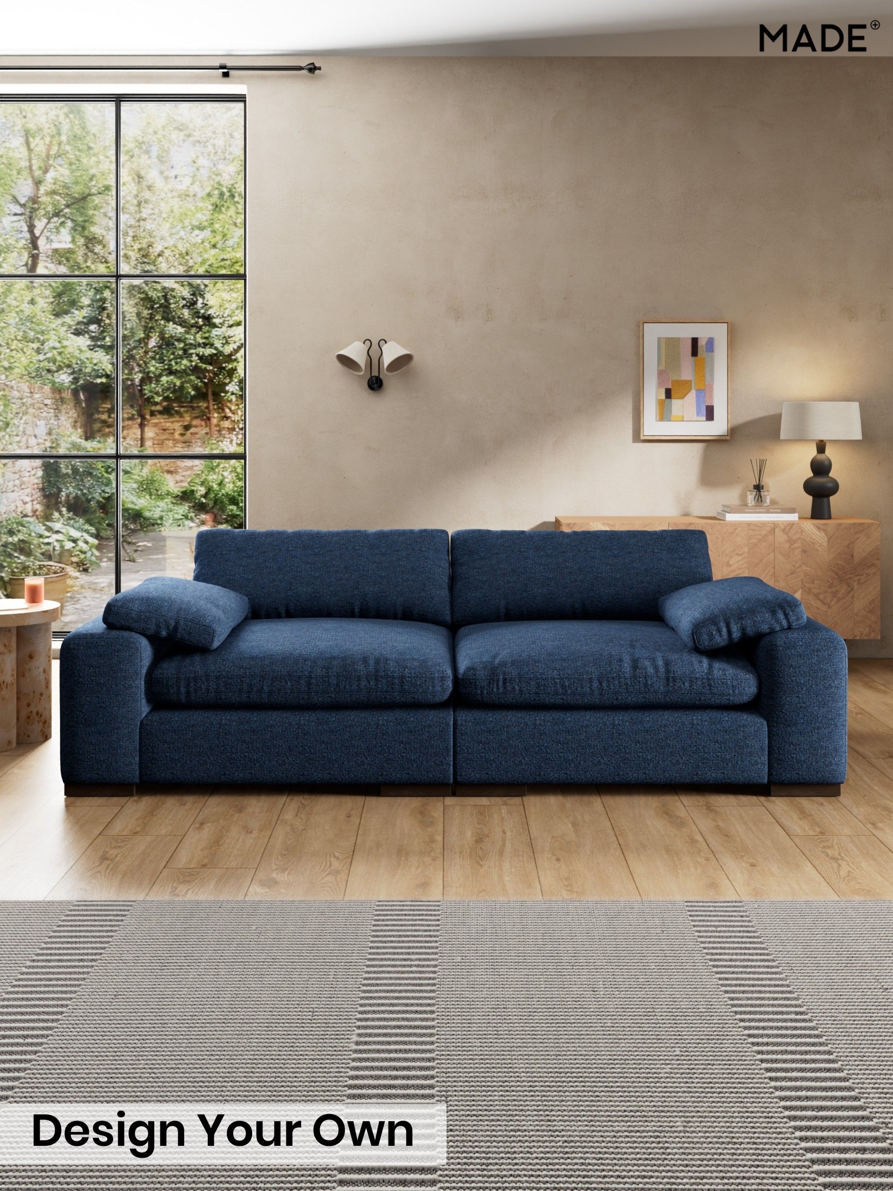Tonal Boucle/Marl Navy Blue - Melbourne Luxe By Made