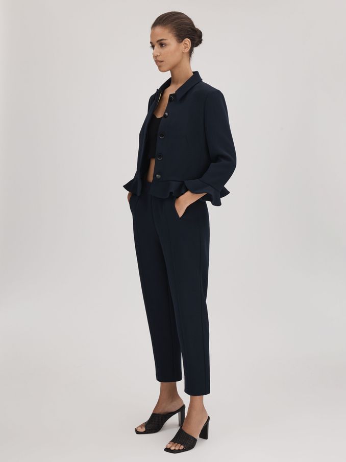 Florere Slim Fit Trousers in Navy (Q83334) | £38