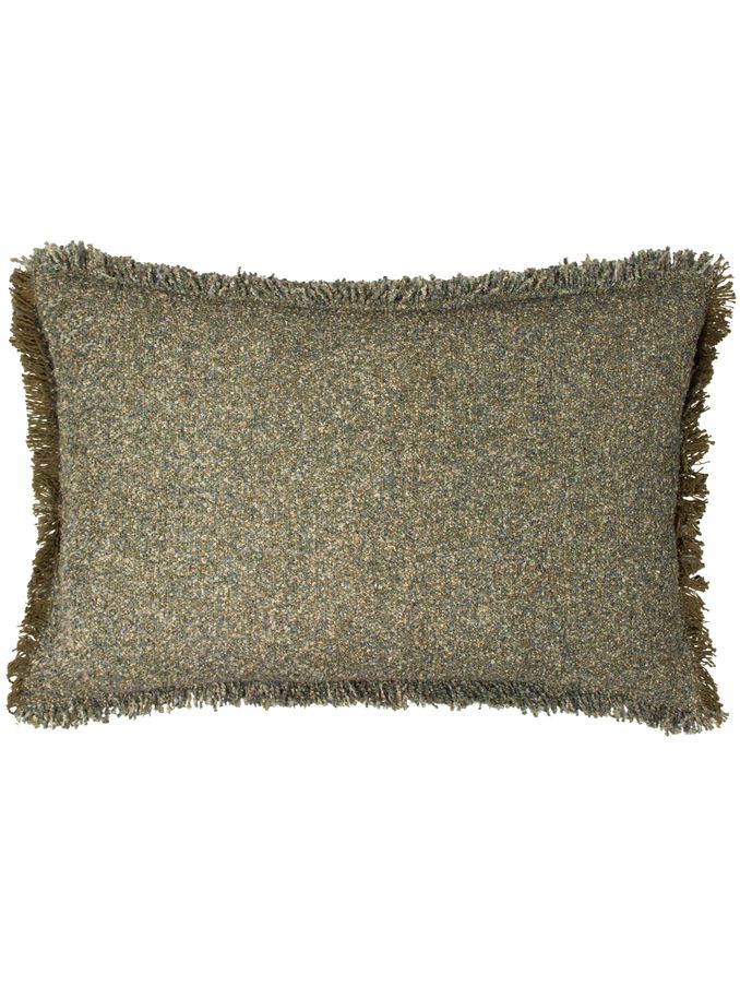 Yard Moss Green Doze Woven Fringed Polyester Filled Cushion (Q83632) | £28