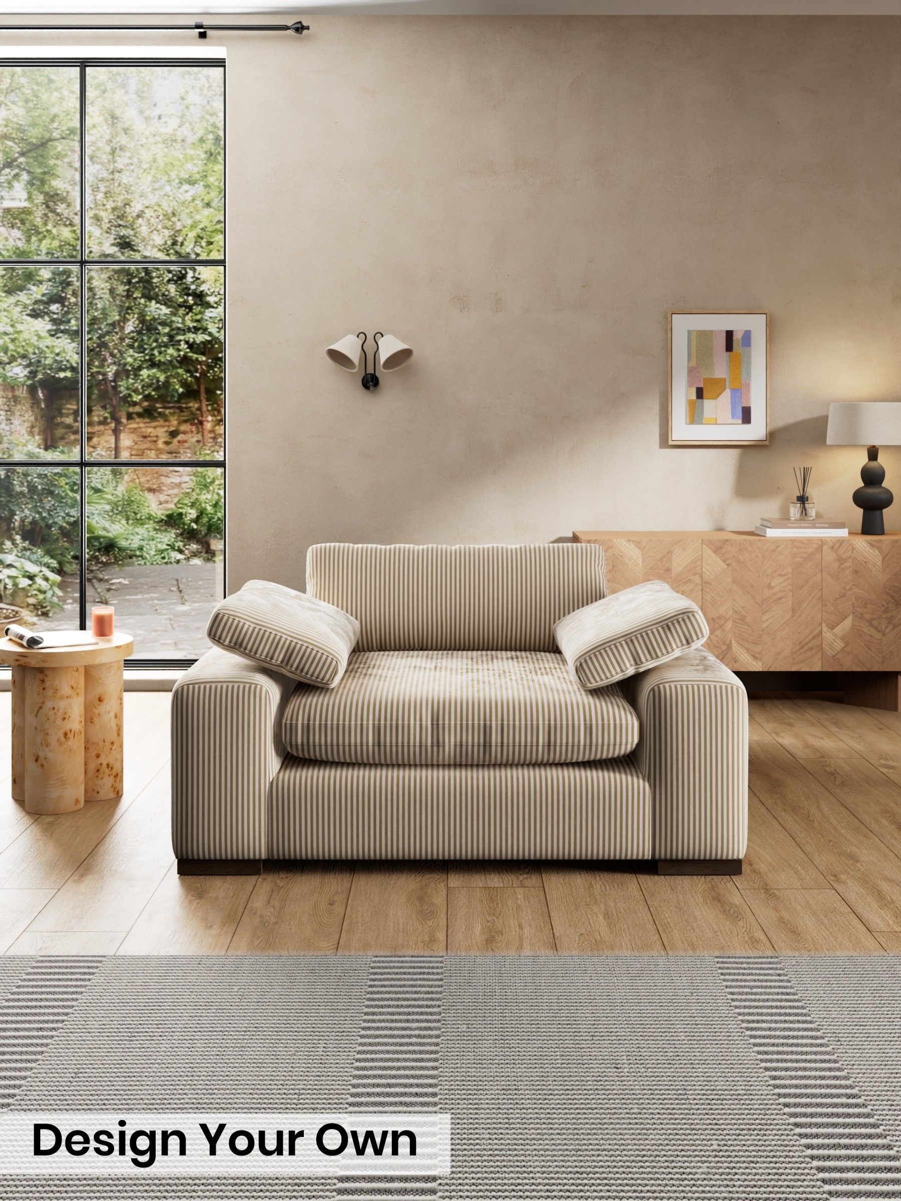 Velvet Stripe/Beige Natural - Melbourne By Made