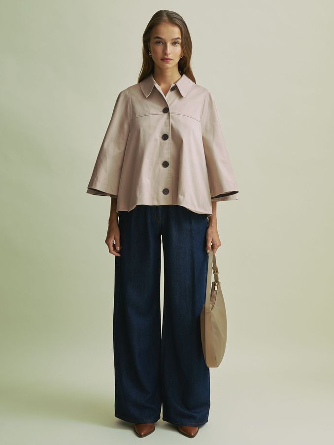 Florere Swing Coat in Beige (Q85807) | £79