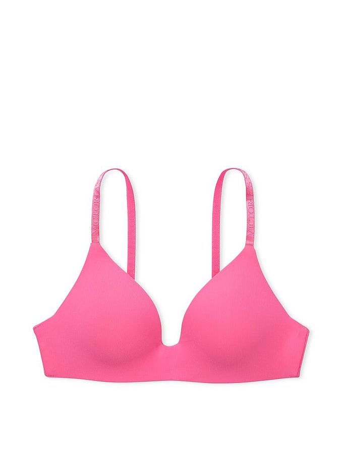 Hollywood Pink Rib Non Wired Lightly Lined Bra (Q85911) | £14