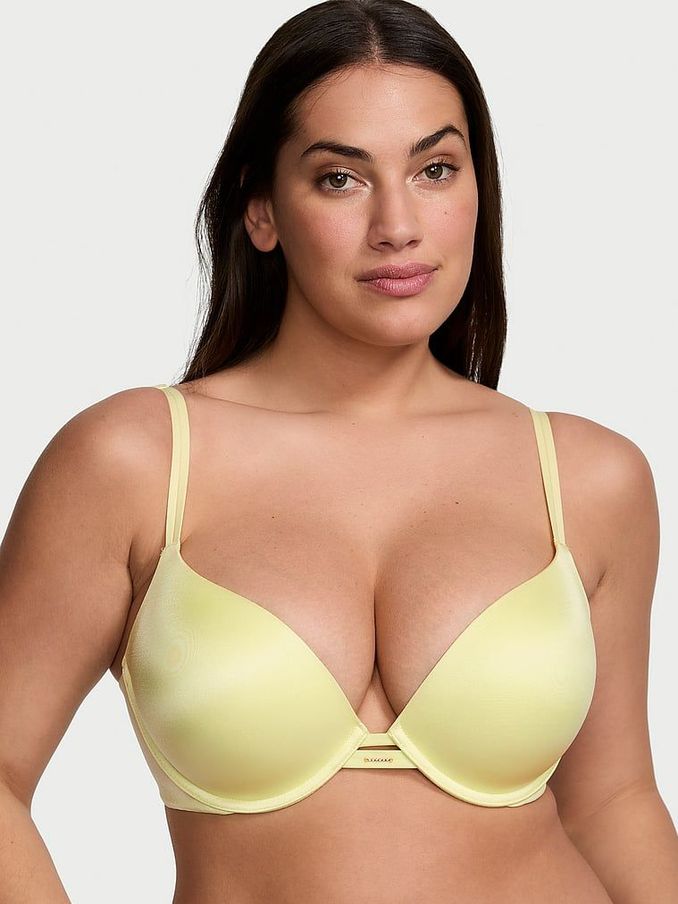 Citron Glow Yellow Smooth Plunge Push Up Bra (Q85939) | £18