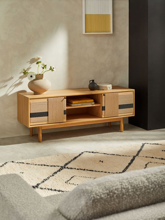 Eden TV Unit in Oak (Q86473) | £899