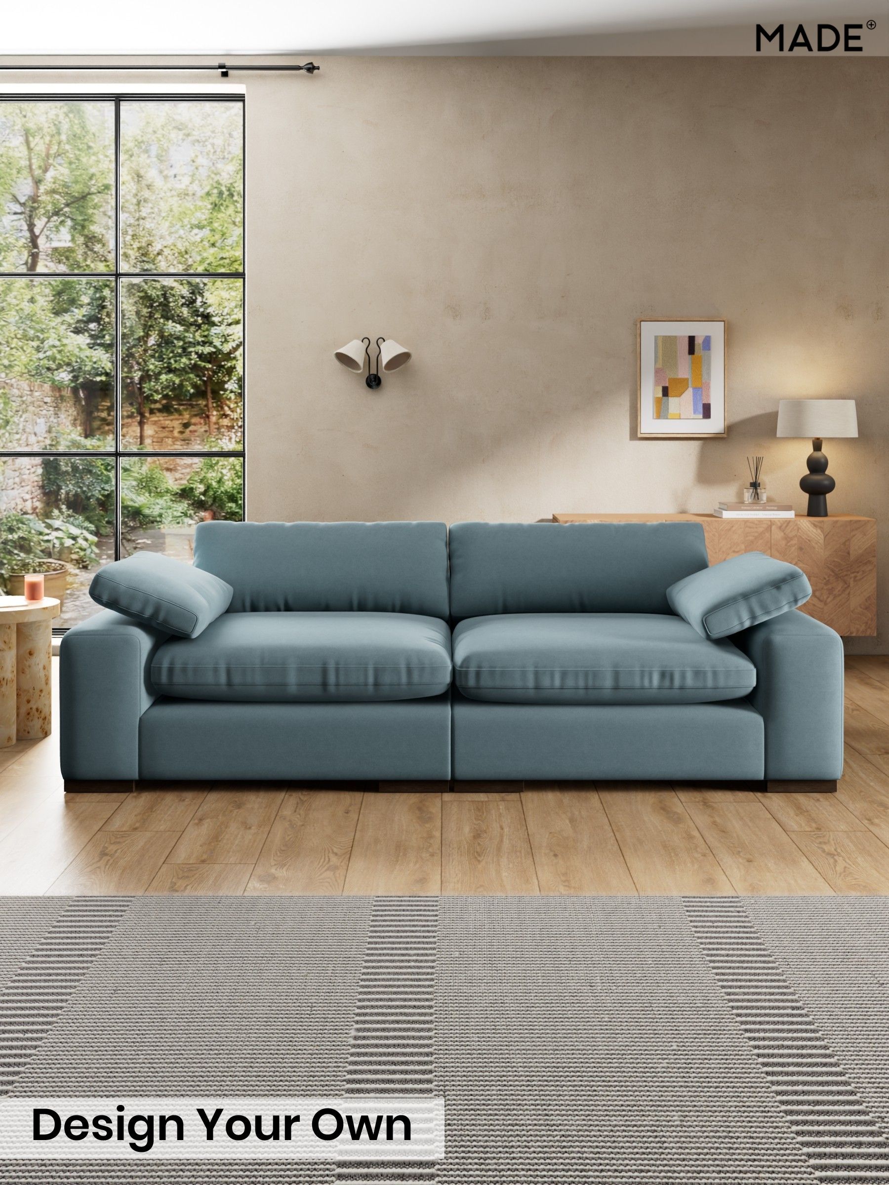 Cotton Velvet Blend/Denim Blue - Melbourne By Made