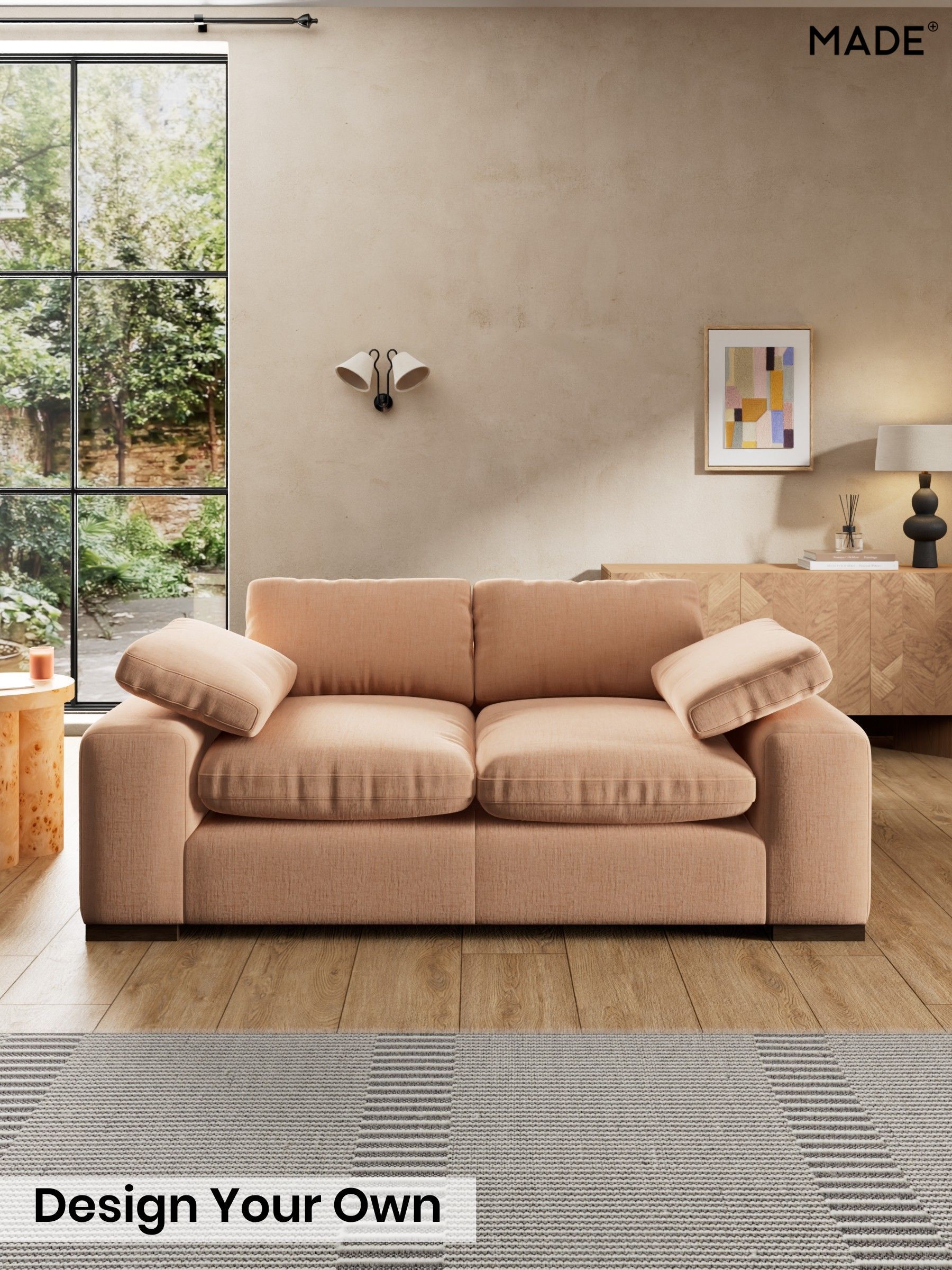 Etched Chenille/Soft Apricot Orange - Melbourne By Made