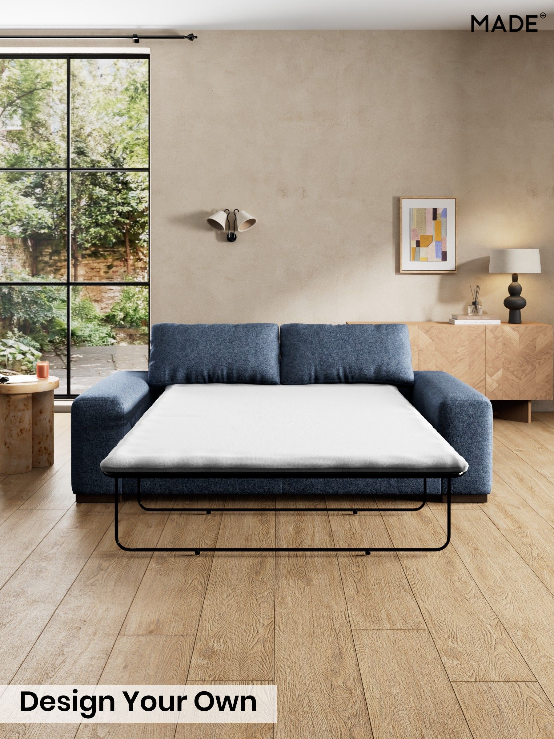 Boucle Textured Weave/Slate Blue - Melbourne By Made
