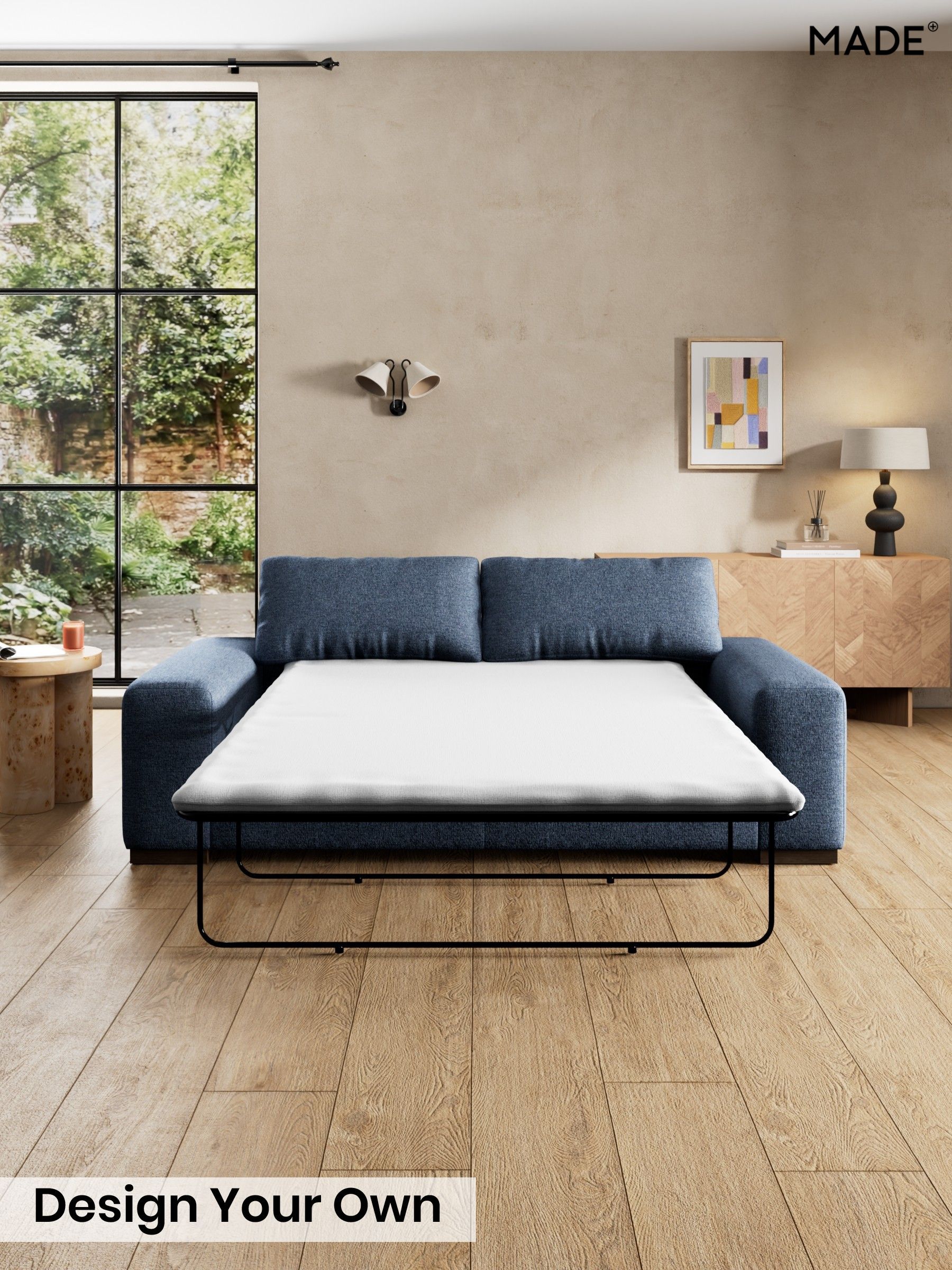 Boucle Textured Weave/Slate Blue - Melbourne Luxe By Made
