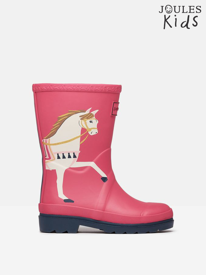 Girls' Splashwell Pink Horse Wellies (Q89222) | £29.95