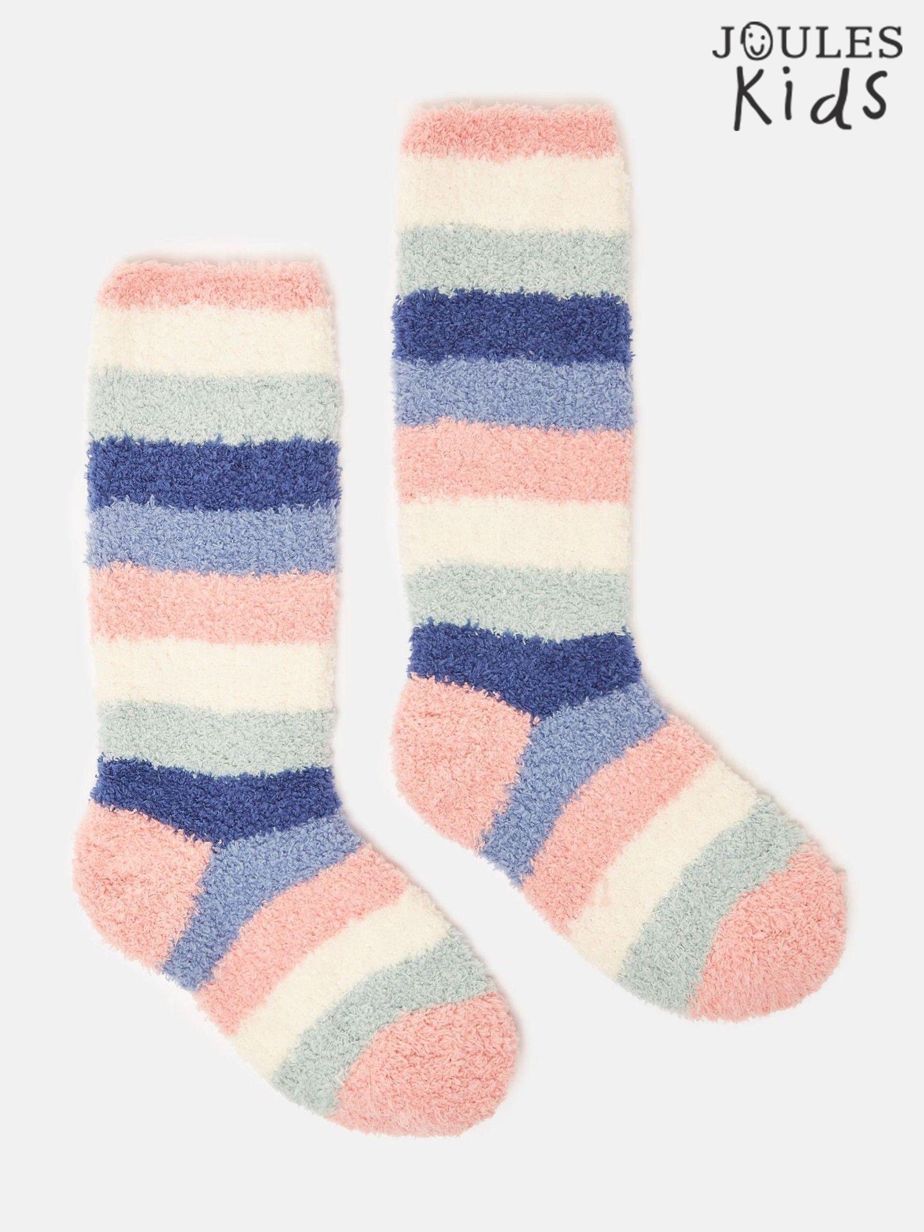 Kids Fluffy Striped Socks (Q89821) | £4
