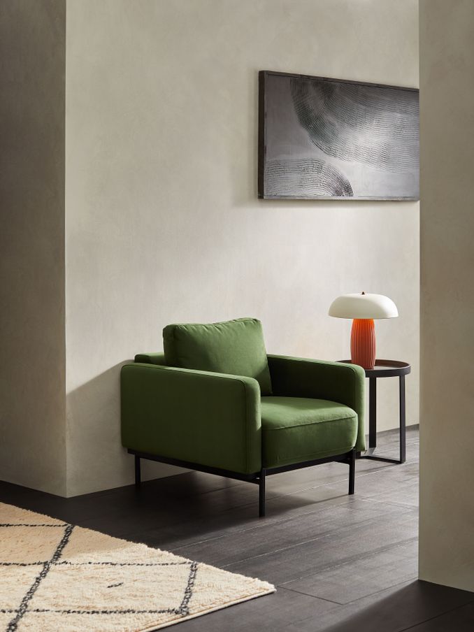 Jarrod Accent Chair in Matt Velvet Grass Green (Q94405) | £799