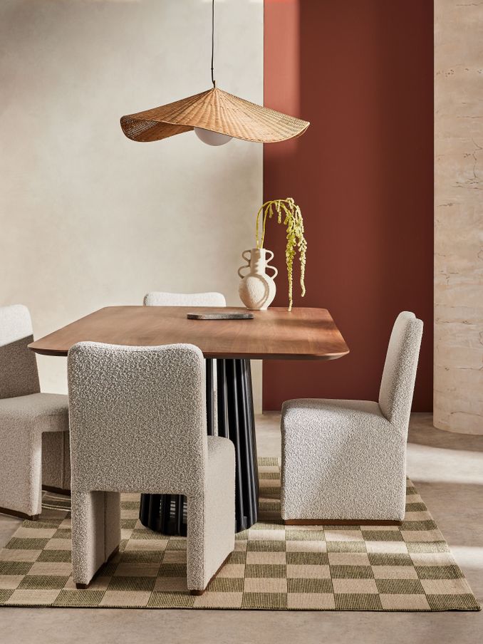 Tova Dining Chair in Light Natural Boucle (Q94549) | £219