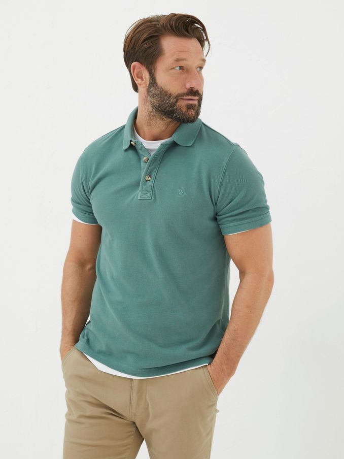 Green Pique Polo Shirt (Q97497) | £18