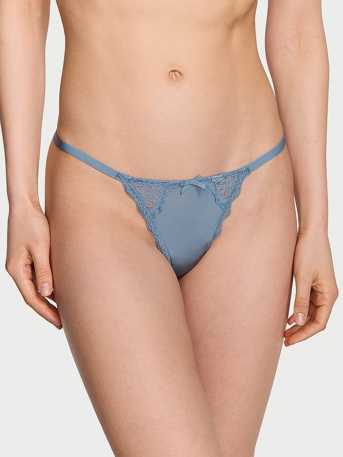 Faded Denim Blue G String Knickers (Q97945) | £6