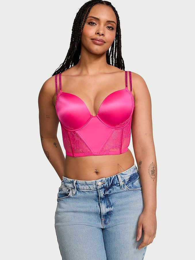 Forever Pink Double Shine Strap Bra Top (Q97989) | £30